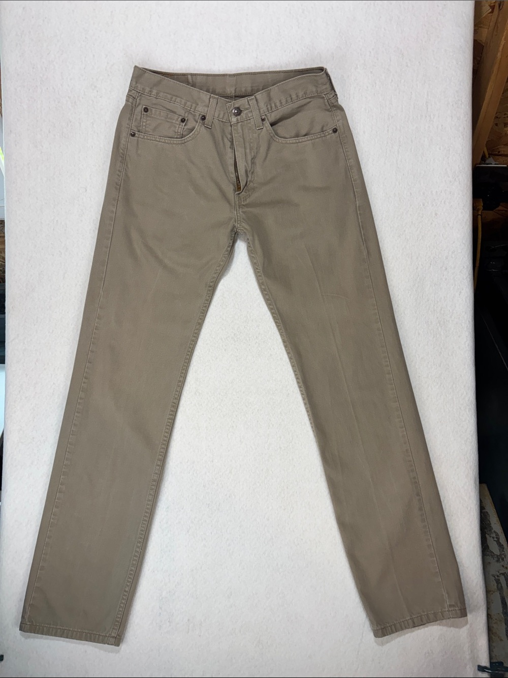 LEVI's Men's Khaki Straight-Leg 505 5 Pocket Jeans 31x34